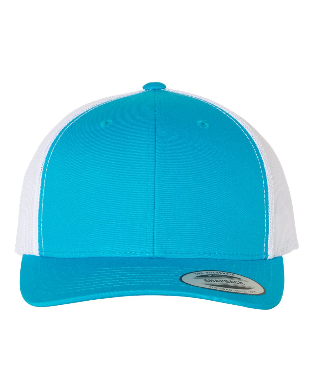 YP Classics Adult Retro Trucker Cap - Turquoise/ White