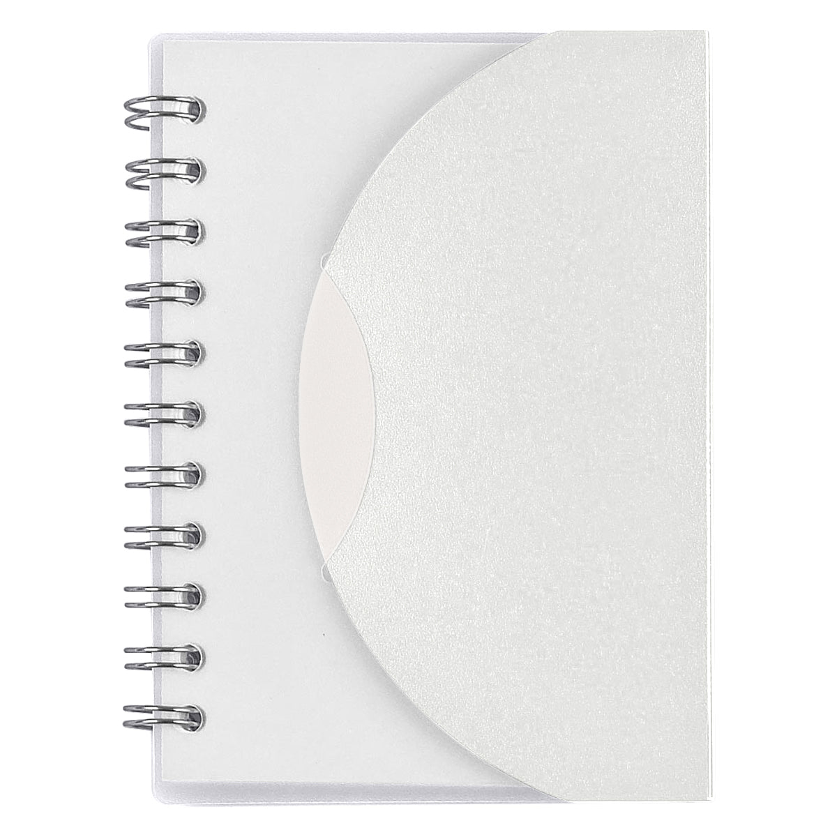 3" x 4" Mini Spiral Notebook - Frost With White