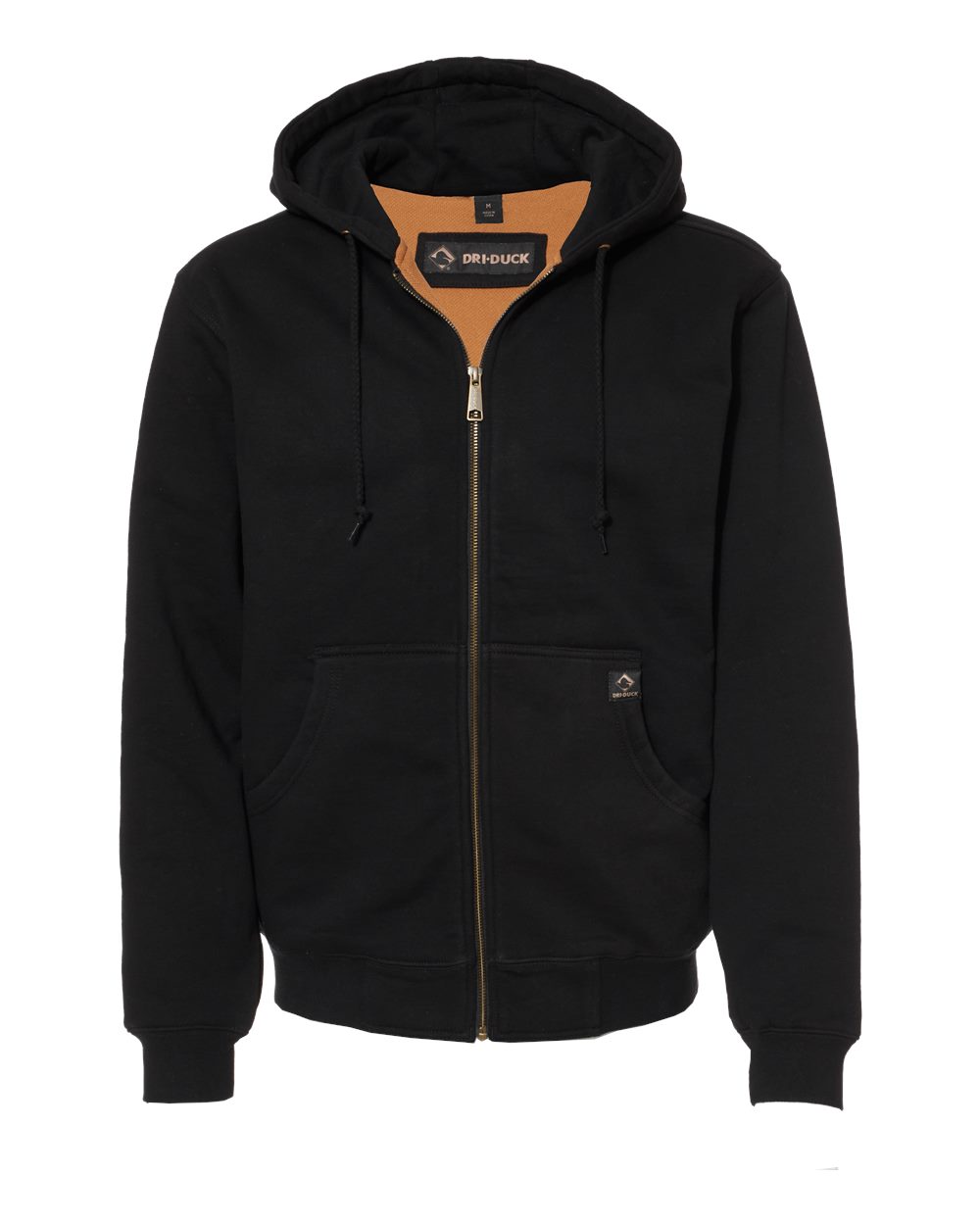 DRI DUCK Men's Crossfire Heavyweight Power Fleece Hooded Jacket with Thermal Lining - Black