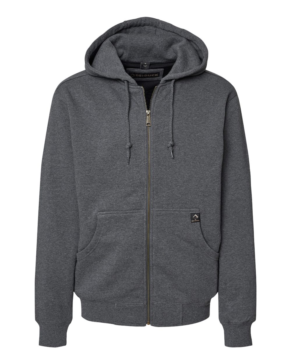 DRI DUCK Men's Crossfire Heavyweight Power Fleece Hooded Jacket with Thermal Lining - Dark Oxford