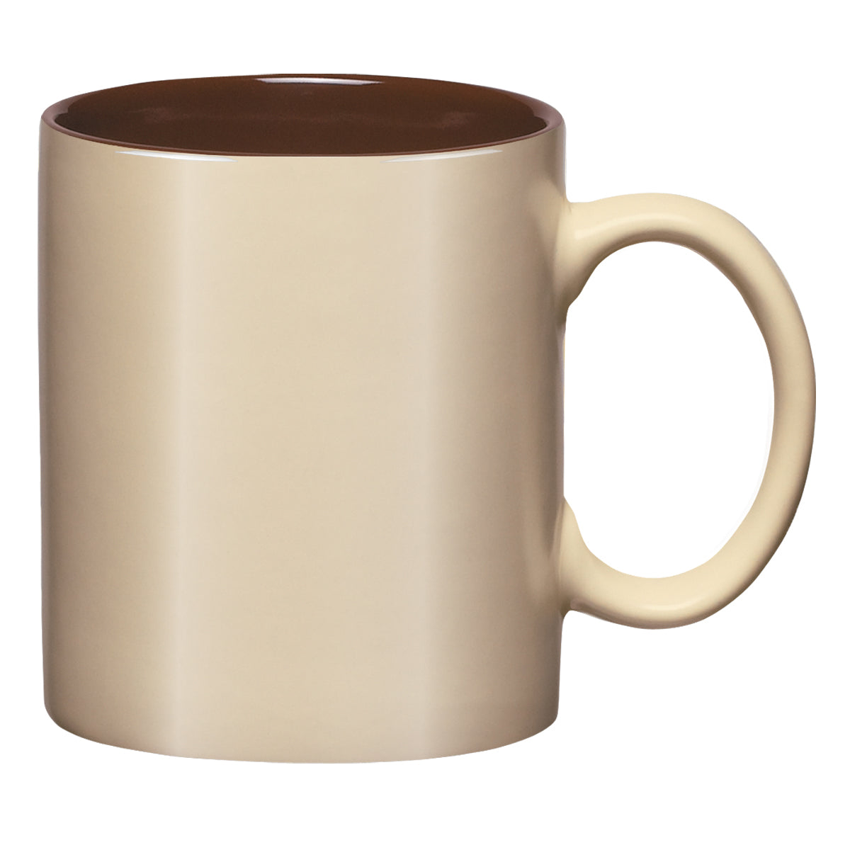 11 Oz. Aztec Mug - Almond With Brown