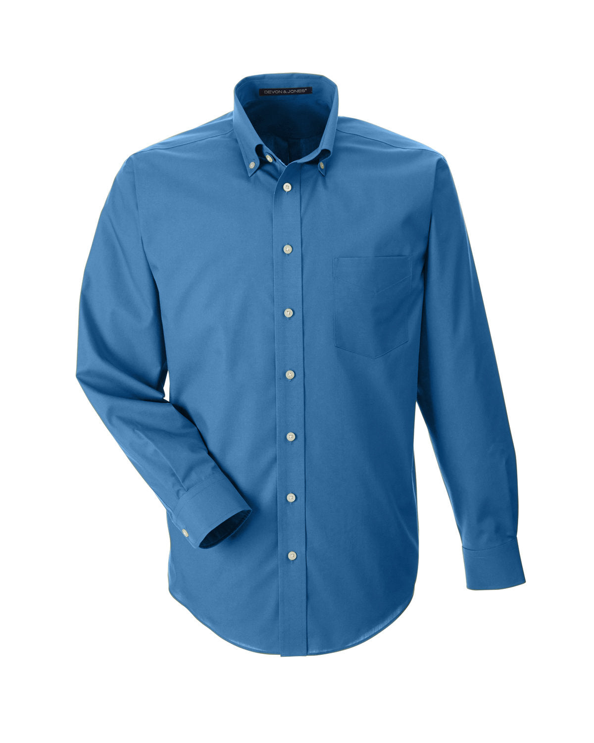 Men's Crown Collection® Tall Solid Broadcloth Woven Shirt - French Blue