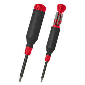 MegaPro Hex 15-In-1 Multi-Bit Screwdriver - Black With Red
