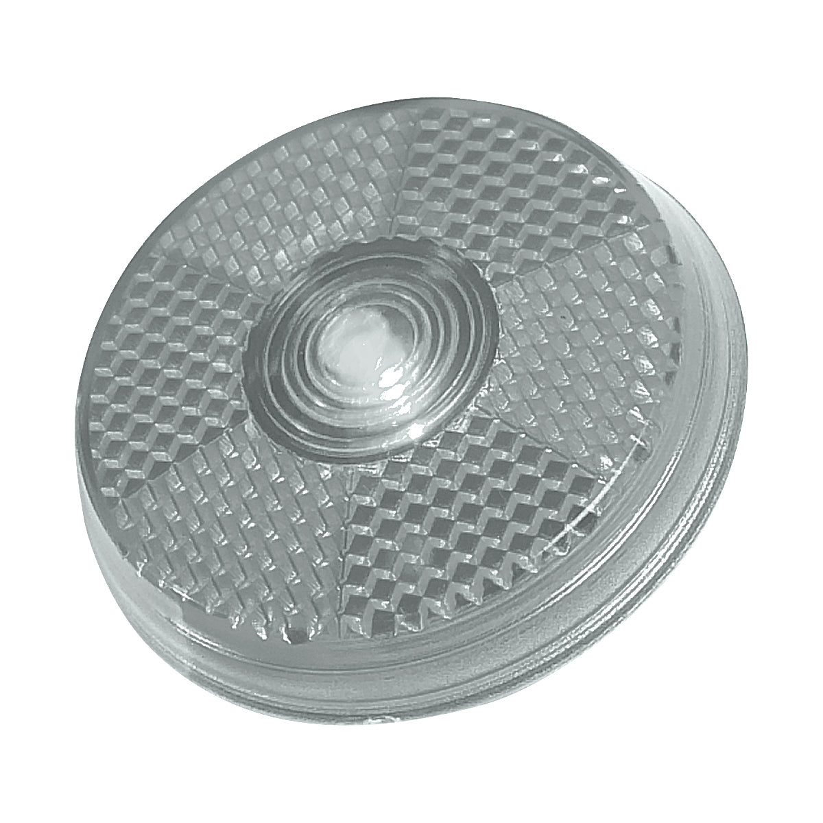 Round Blinking Light With Back Clip - Clear