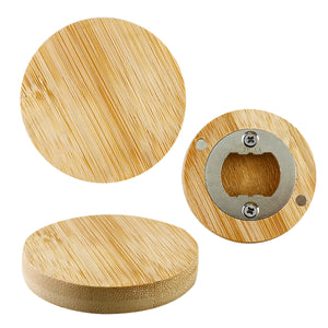 Bamboo Bottle Opener Magnet - Bamboo