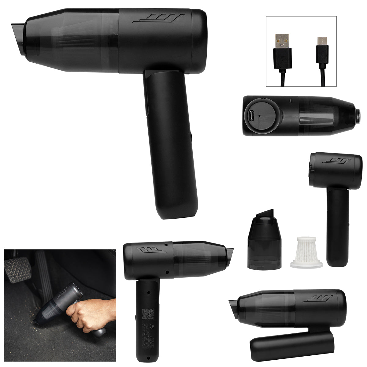 Rechargeable Handheld Vacuum - Black