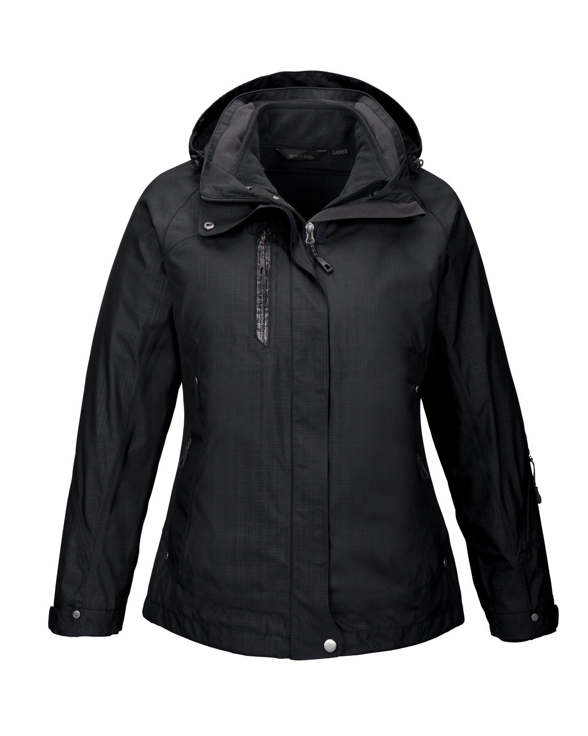 North End Ladies' Caprice 3-in-1 Jacket with Soft Shell Liner - Black