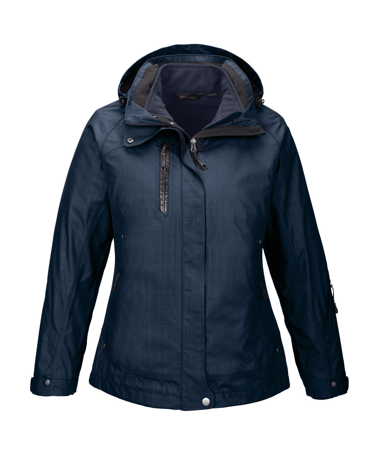 North End Ladies' Caprice 3-in-1 Jacket with Soft Shell Liner - Classic Navy