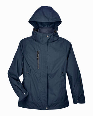 North End Ladies' Caprice 3-in-1 Jacket with Soft Shell Liner - Classic Navy