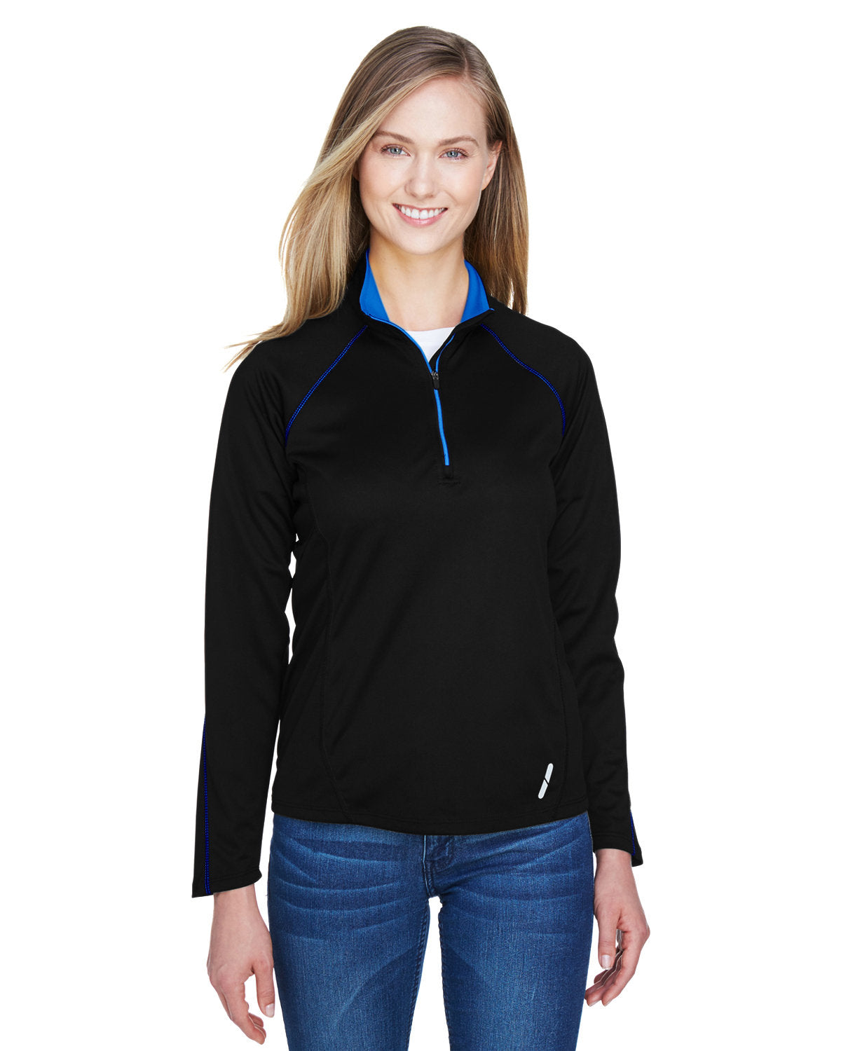 North End Ladies' Radar Quarter-Zip Performance Long-Sleeve Top - Front
