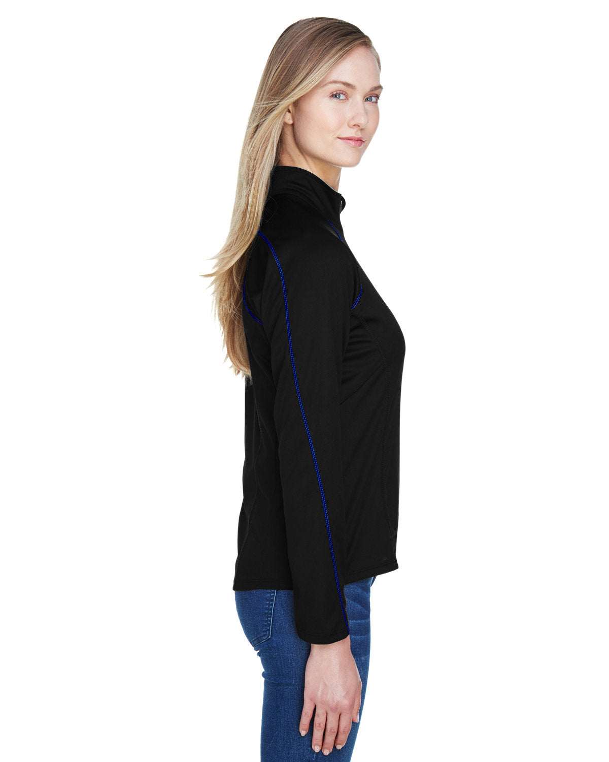 North End Ladies' Radar Quarter-Zip Performance Long-Sleeve Top - Side
