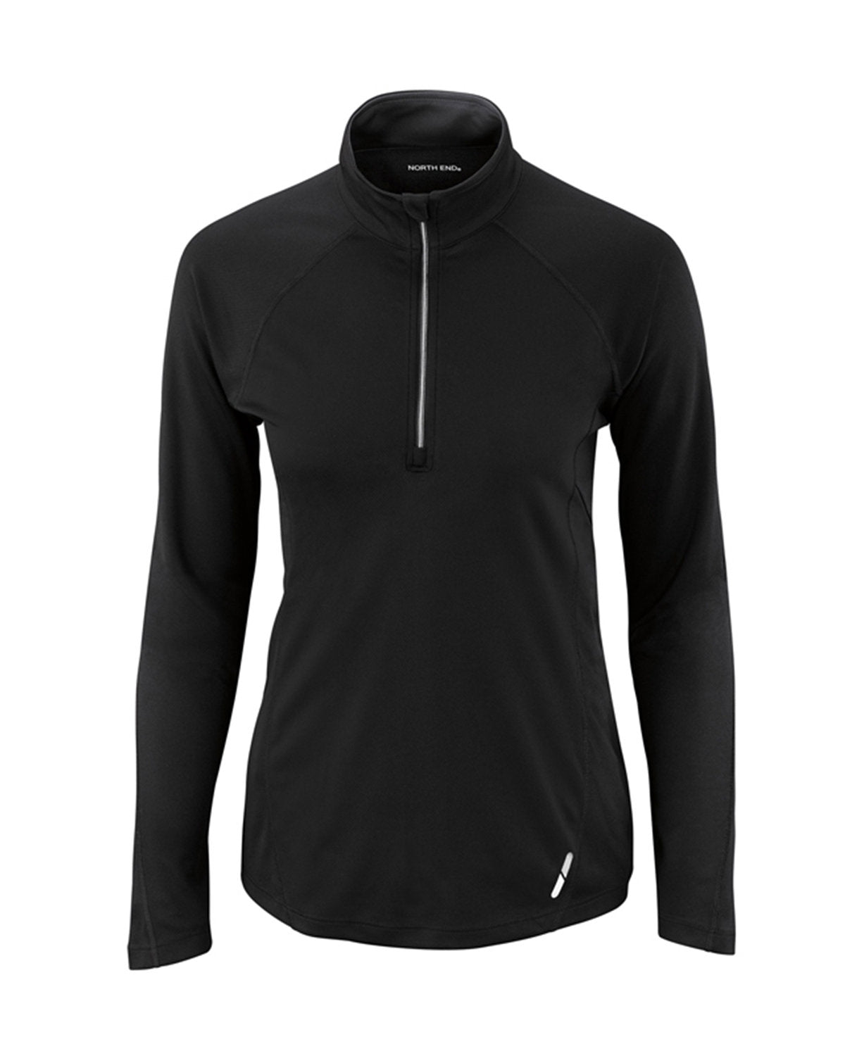 North End Ladies' Radar Quarter-Zip Performance Long-Sleeve Top - Black