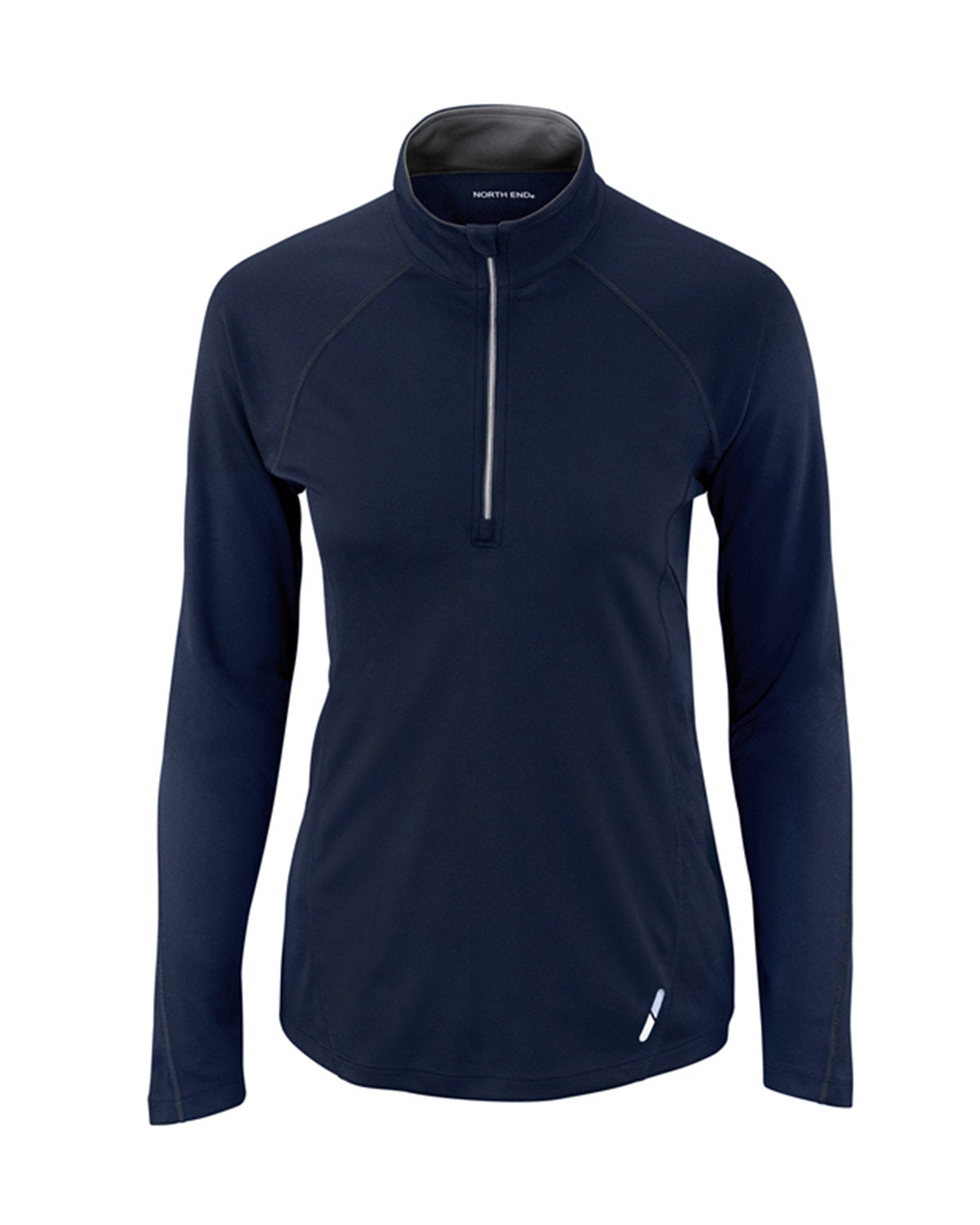 North End Ladies' Radar Quarter-Zip Performance Long-Sleeve Top - Classic Navy