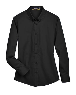 CORE365 Operate Long Sleeve Twill Shirt (Ladies') - Black