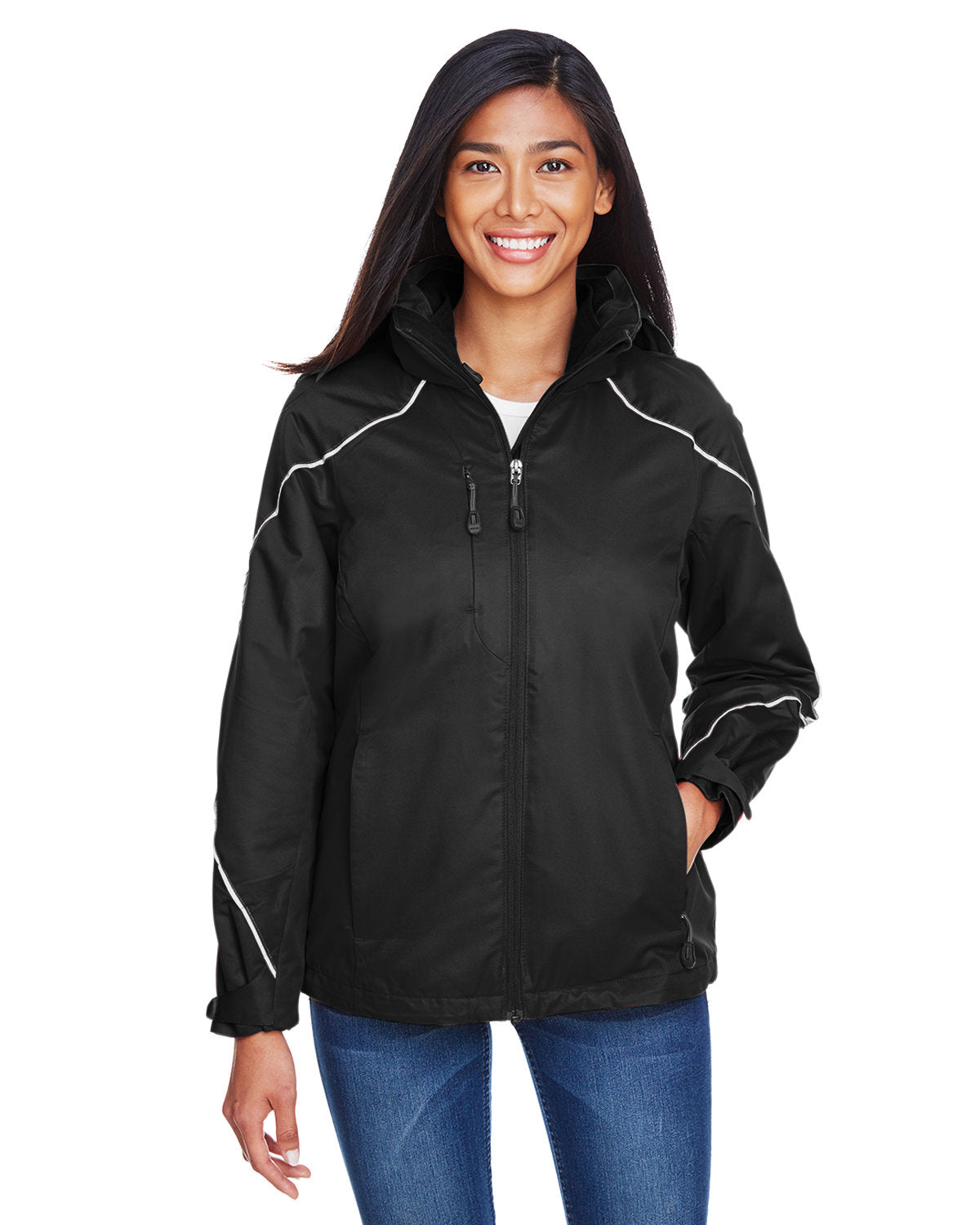 North End Ladies' Angle 3-in-1 Jacket with Bonded Fleece Liner - Front
