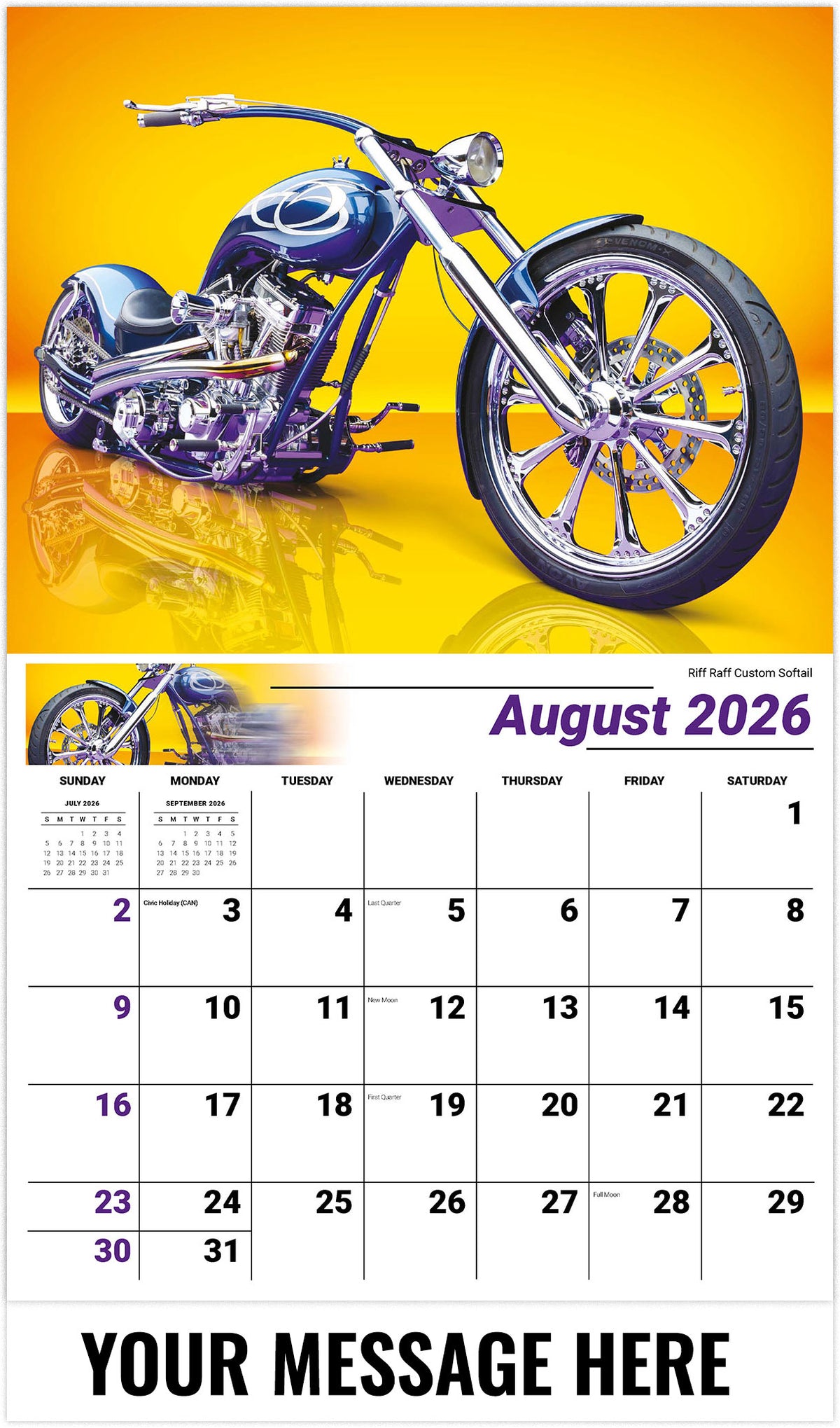 Motorcycle Mania - 2026 Promotional Calendar