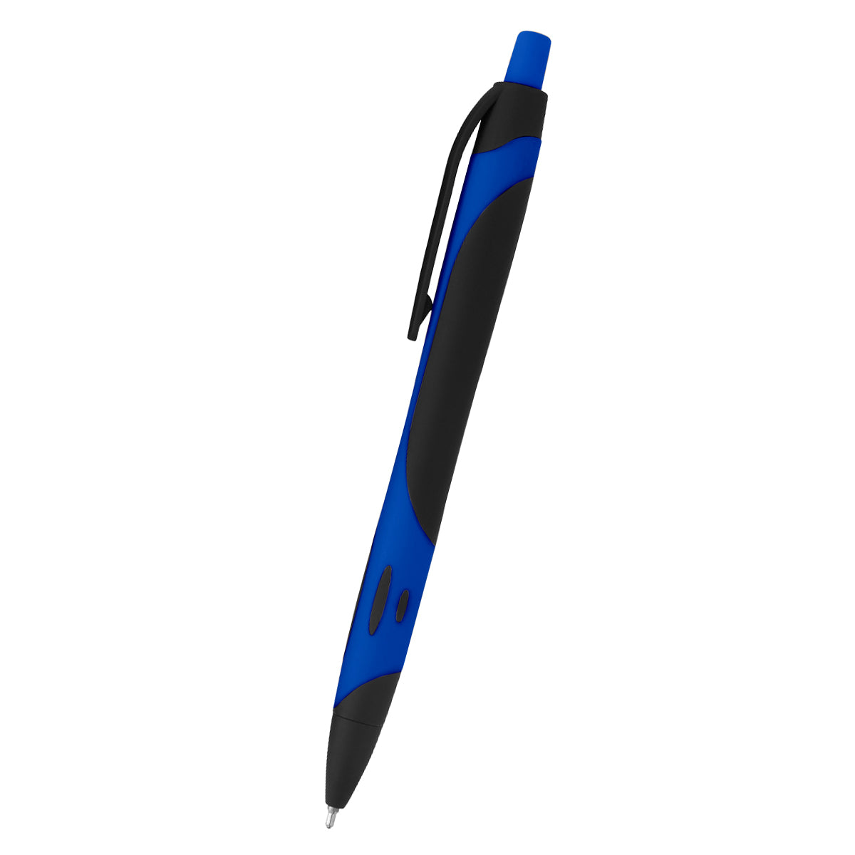 Two-Tone Sleek Write Rubberized Pen - Black With Blue