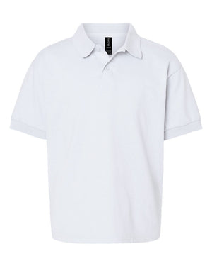 Gildan Youth Jersey Polo - White