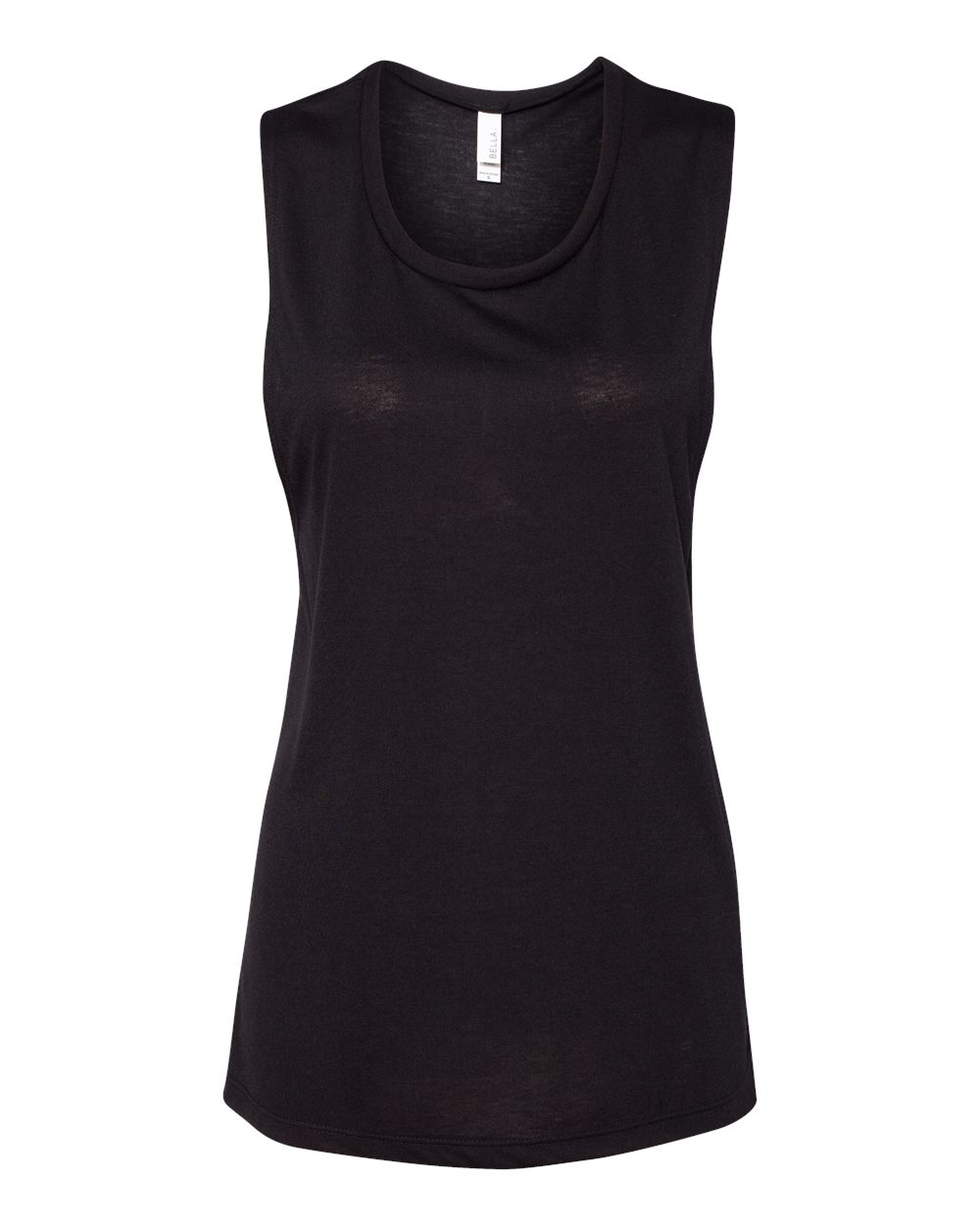BELLA + CANVAS Ladies' Flowy Scoop Muscle Tank - Black