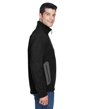 North End Men's Three-Layer Fleece Bonded Soft Shell Technical Jacket - Side