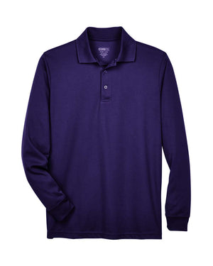 CORE365 Pinnacle Long Sleeve Pique Polo (Men's) - Campus Purple