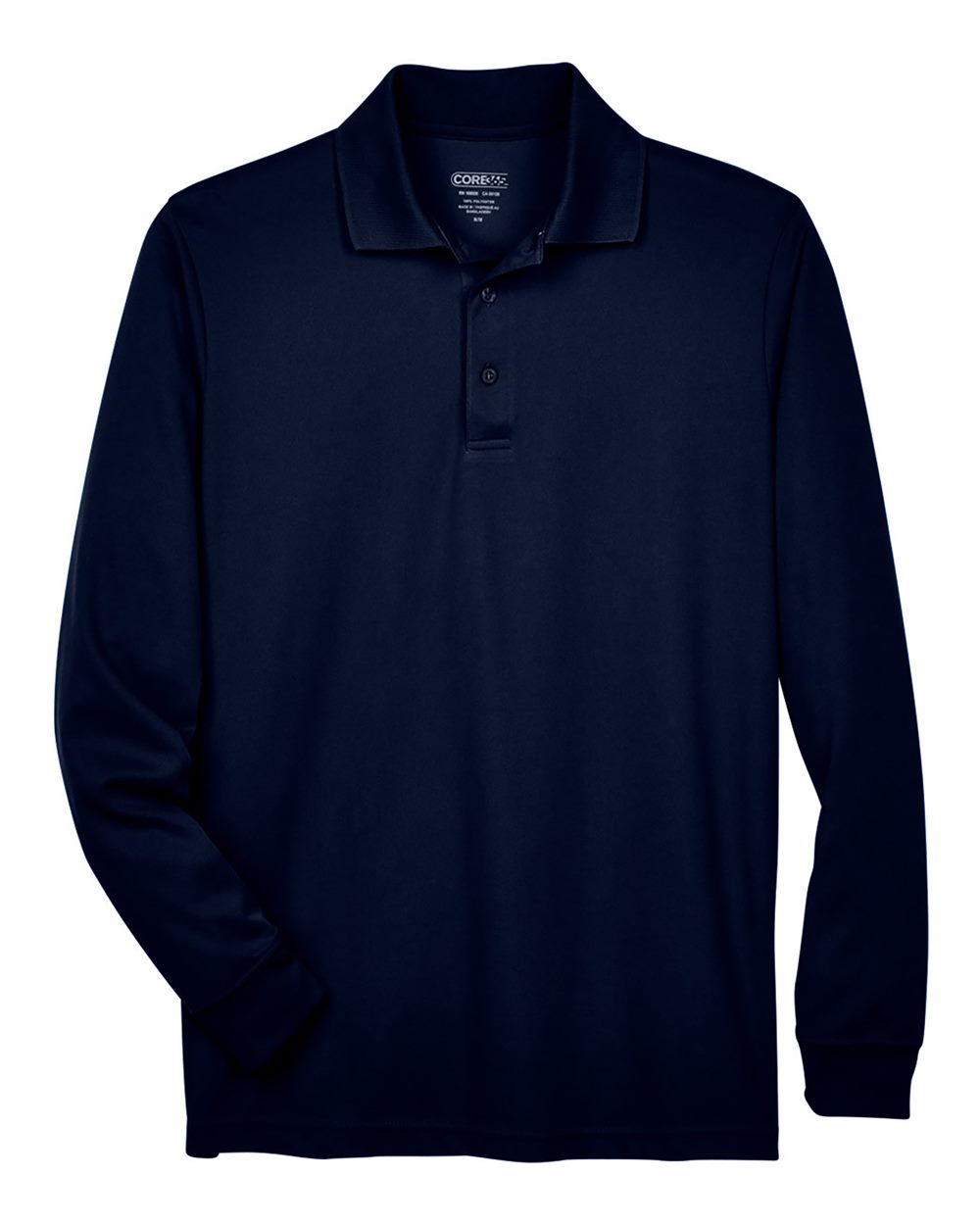CORE365 Men's Tall Pinnacle Performance Long-Sleeve Piqué Polo - Classic Navy