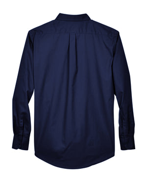 Core365 Men's Tall Operate Long-Sleeve Twill Shirt - Back