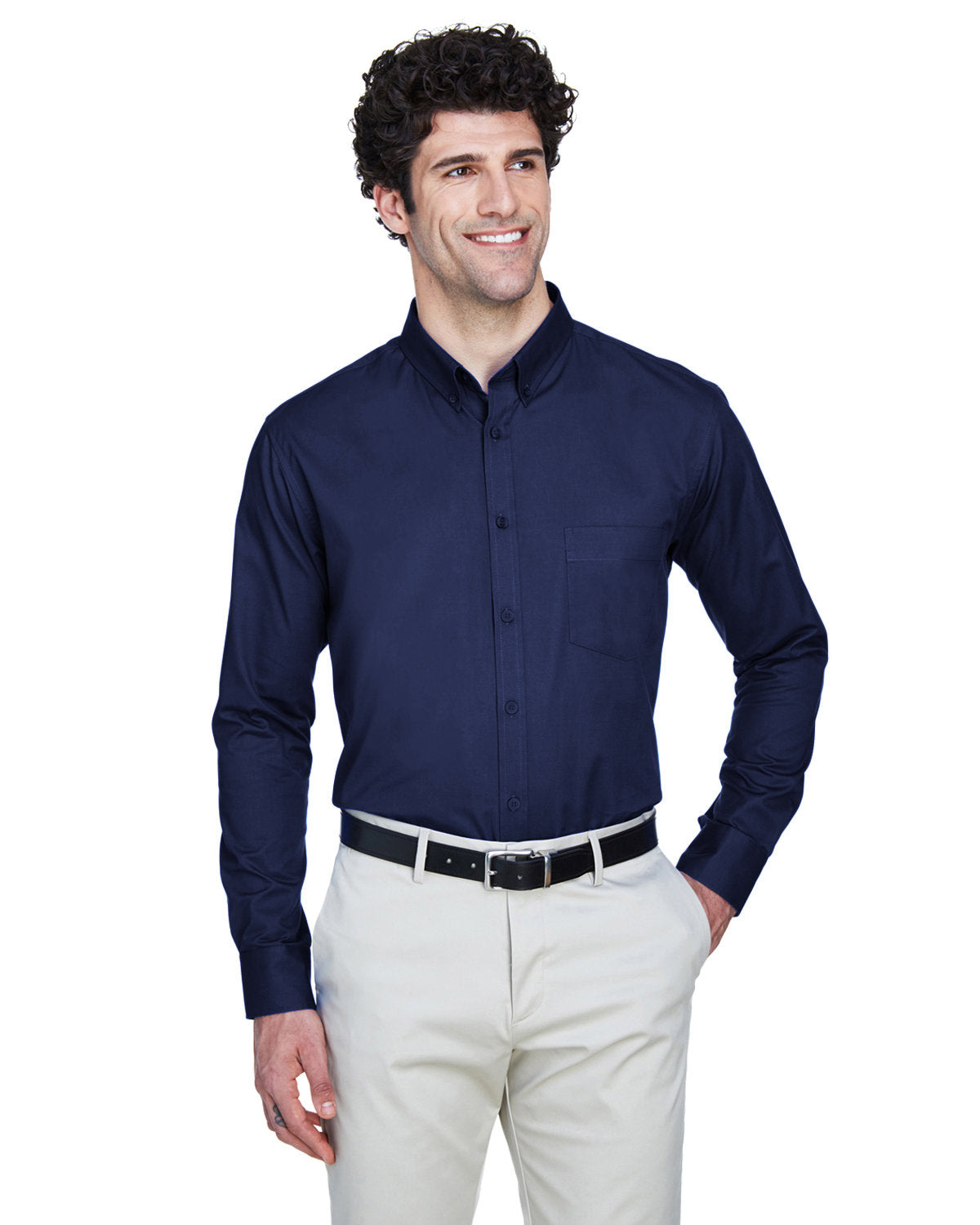 Core365 Men's Tall Operate Long-Sleeve Twill Shirt - Front