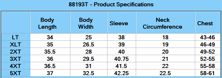 Core365 Men's Tall Operate Long-Sleeve Twill Shirt - Specs