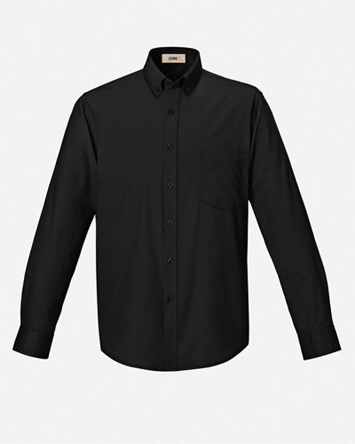 Core365 Men's Tall Operate Long-Sleeve Twill Shirt - Black