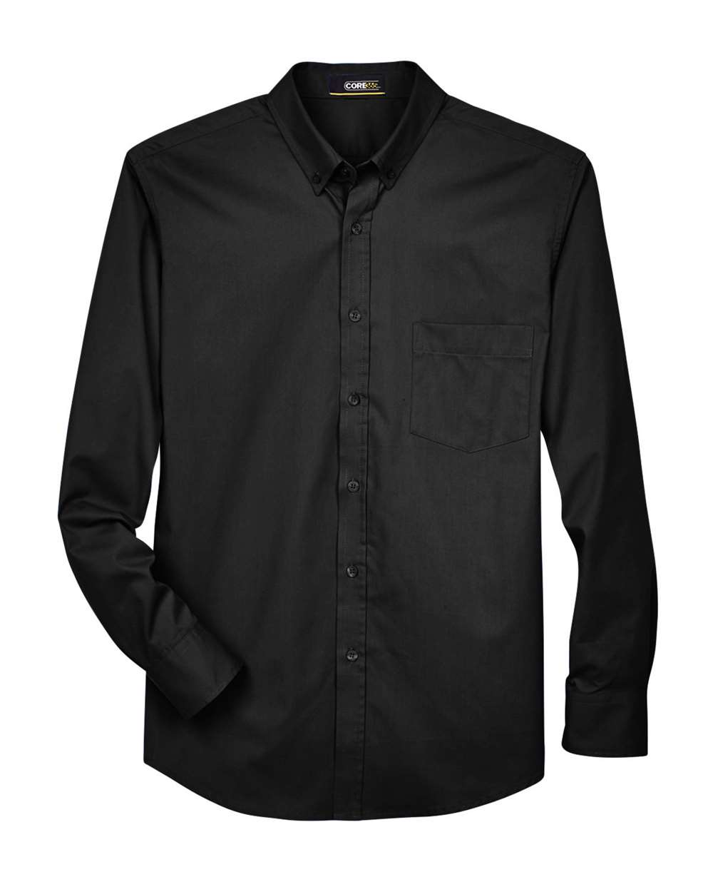 CORE365 Men's Tall Operate Long-Sleeve Twill Shirt - Black