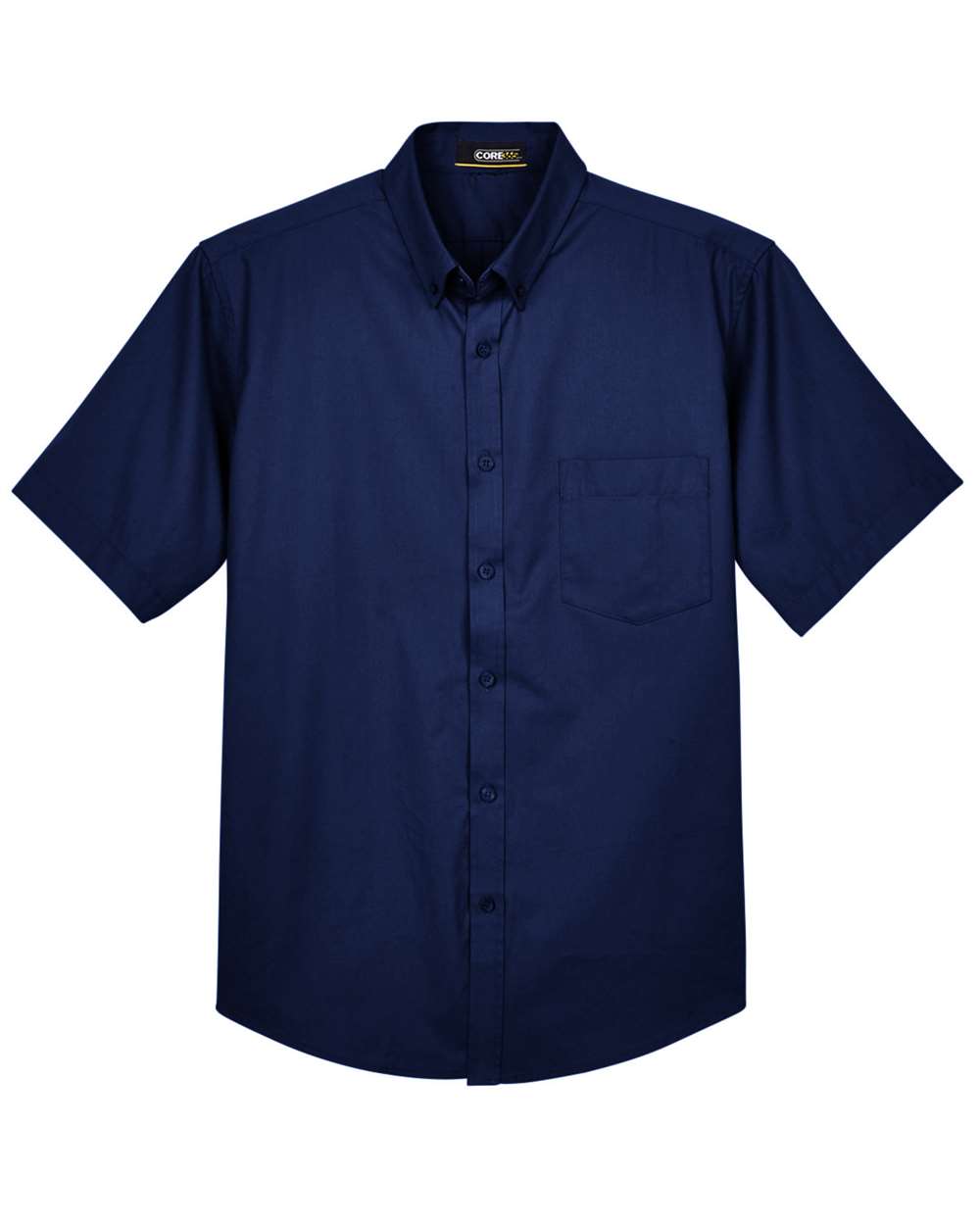 CORE365 Men's Tall Optimum Short-Sleeve Twill Shirt - Classic Navy