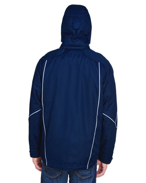 North End Men's Angle 3-in-1 Jacket with Bonded Fleece Liner - Back