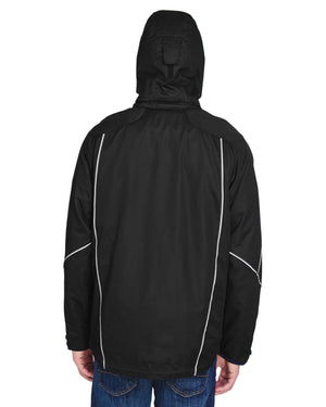 North End Men's Tall Angle 3-in-1 Jacket with Bonded Fleece Liner - Back