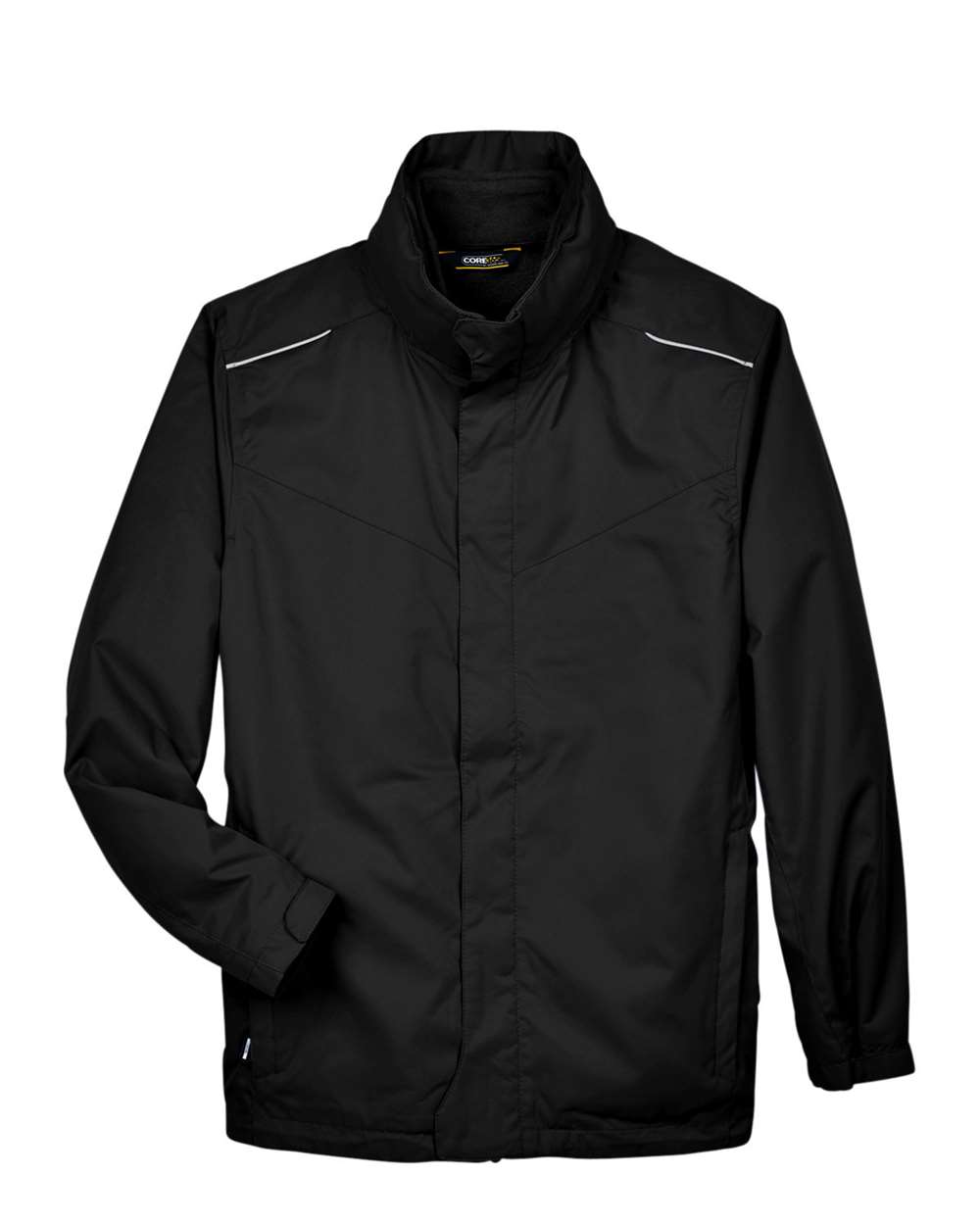 CORE365 Men's Tall Region 3-in-1 Jacket with Fleece Liner - Black