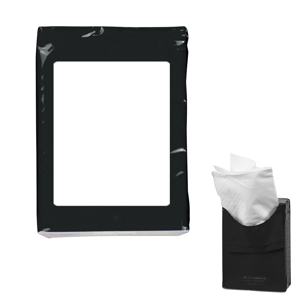 Mini Tissue Packet - Black
