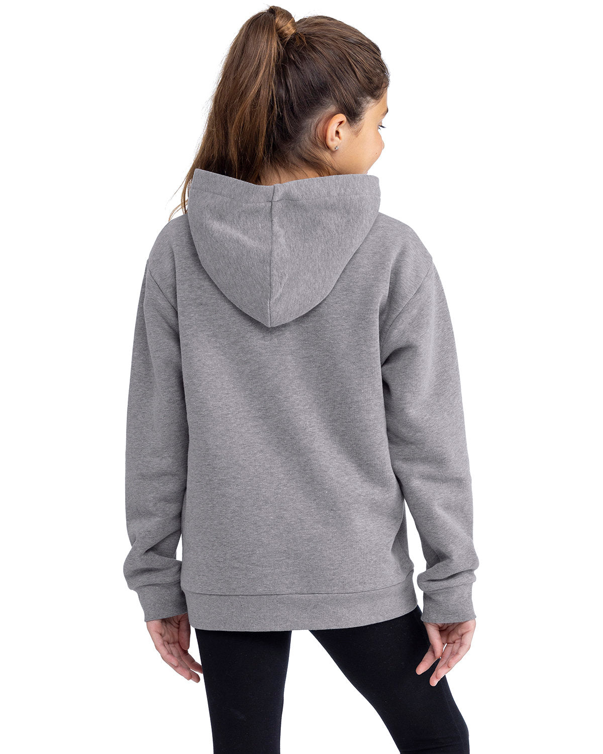 Next Level Apparel Youth Fleece Pullover Hooded Sweatshirt - Back