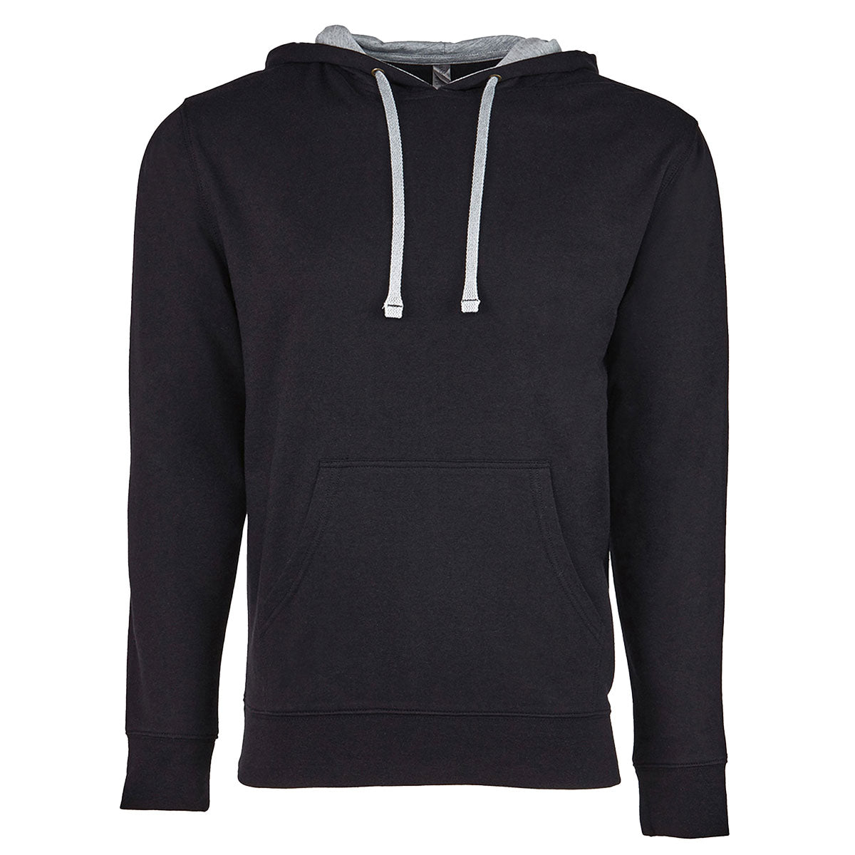 Next Level Unisex Laguna French Terry Pullover Hooded Sweatshirt - Black/hthr Grey