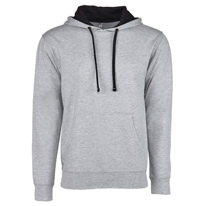 Next Level Unisex Laguna French Terry Pullover Hooded Sweatshirt - Hthr Grey/black