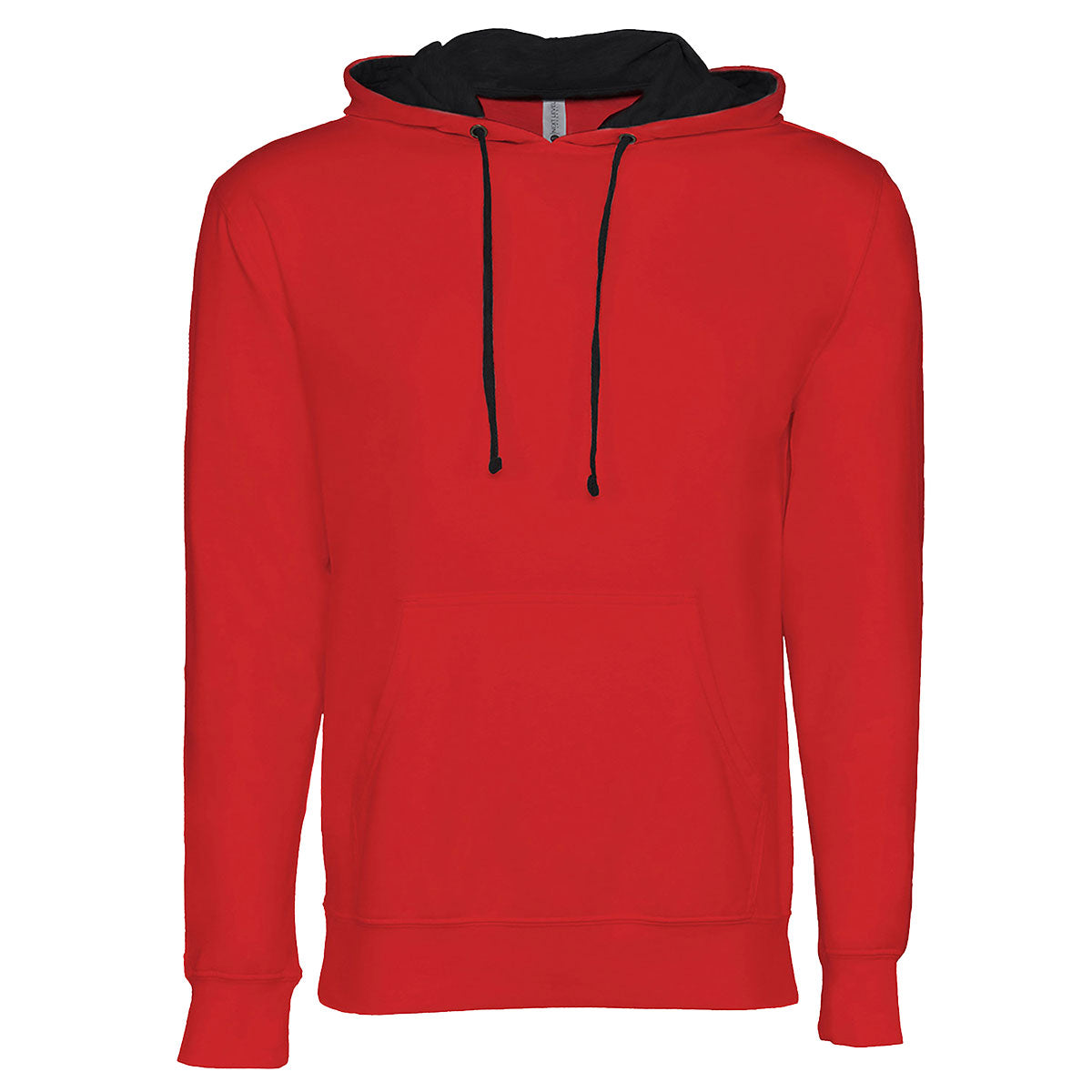 Next Level Unisex Laguna French Terry Pullover Hooded Sweatshirt - Red/black