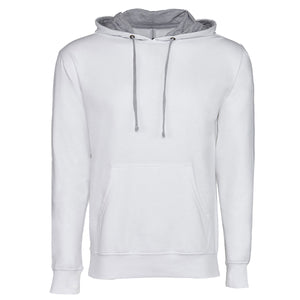 Next Level Unisex Laguna French Terry Pullover Hooded Sweatshirt - Wht/hthr Gray