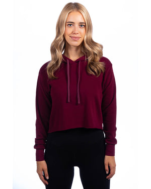 Next Level Apparel Ladies' Cropped Pullover Hooded Sweatshirt - Front