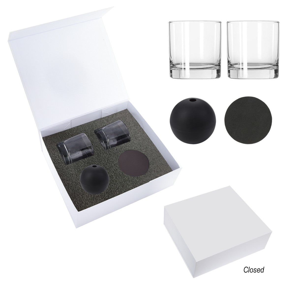 Ice-Sphere Whiskey Kit - Black/White