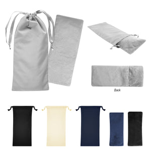 Eye Pillow With Polyester Drawstring Pouch - Black/Navy Blue