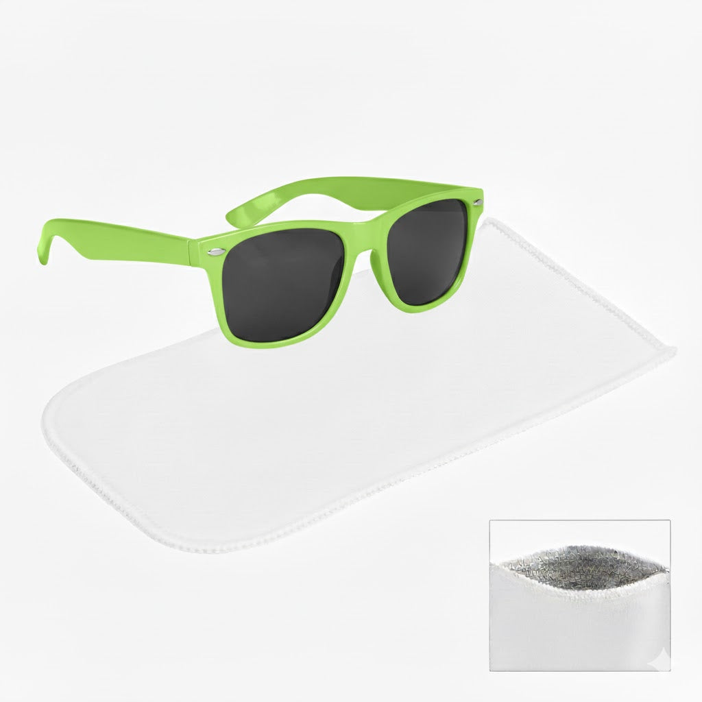Malibu Sunglasses With Rpet Microfiber Sunglass Pouch - Lime