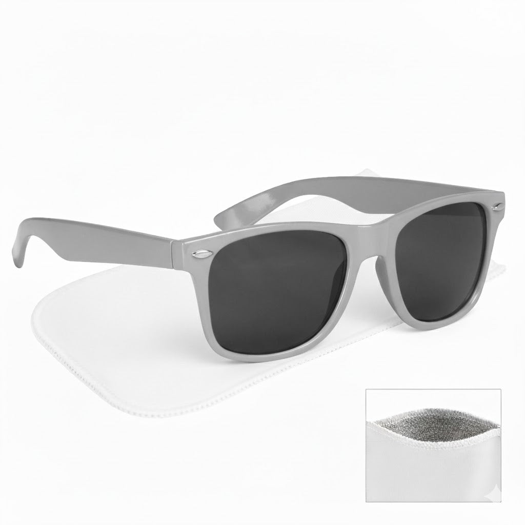 Malibu Sunglasses With Rpet Microfiber Sunglass Pouch - Silver