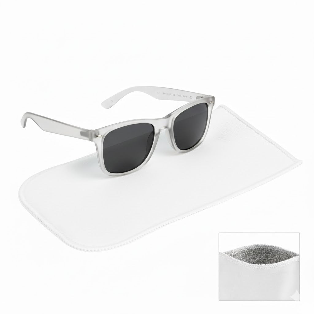 Malibu Sunglasses With Rpet Microfiber Sunglass Pouch - Translucent Clear