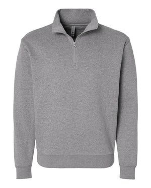 Next Level Unisex Fleece Quarter-Zip - Heather Grey