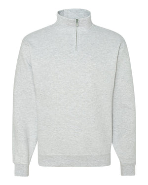 JERZEES Adult 8 oz. NuBlend® Quarter-Zip Cadet Collar Sweatshirt - Ash