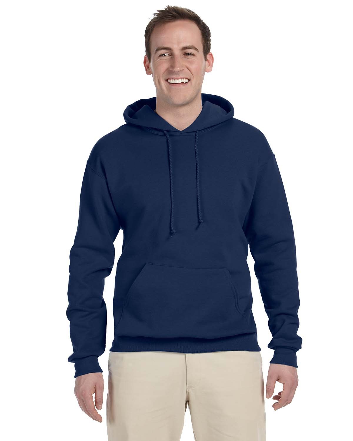 JERZEES Adult NuBlend® Fleece Pullover Hooded Sweatshirt - J. Navy